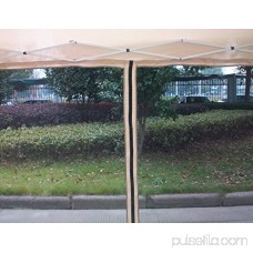 Quictent 10x10 Ez Pop up Canopy with Netting Screen House Instant Gazebo Party Tent Mesh Sides Walls With Carry BAG Tan
